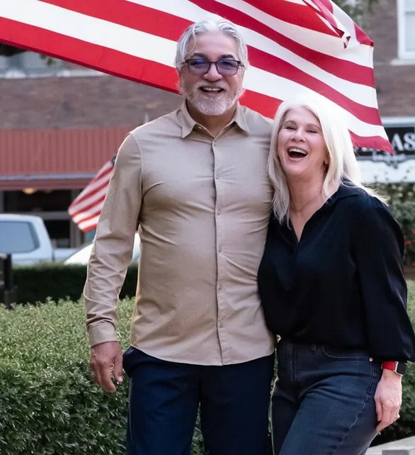 Jennifer with her husband